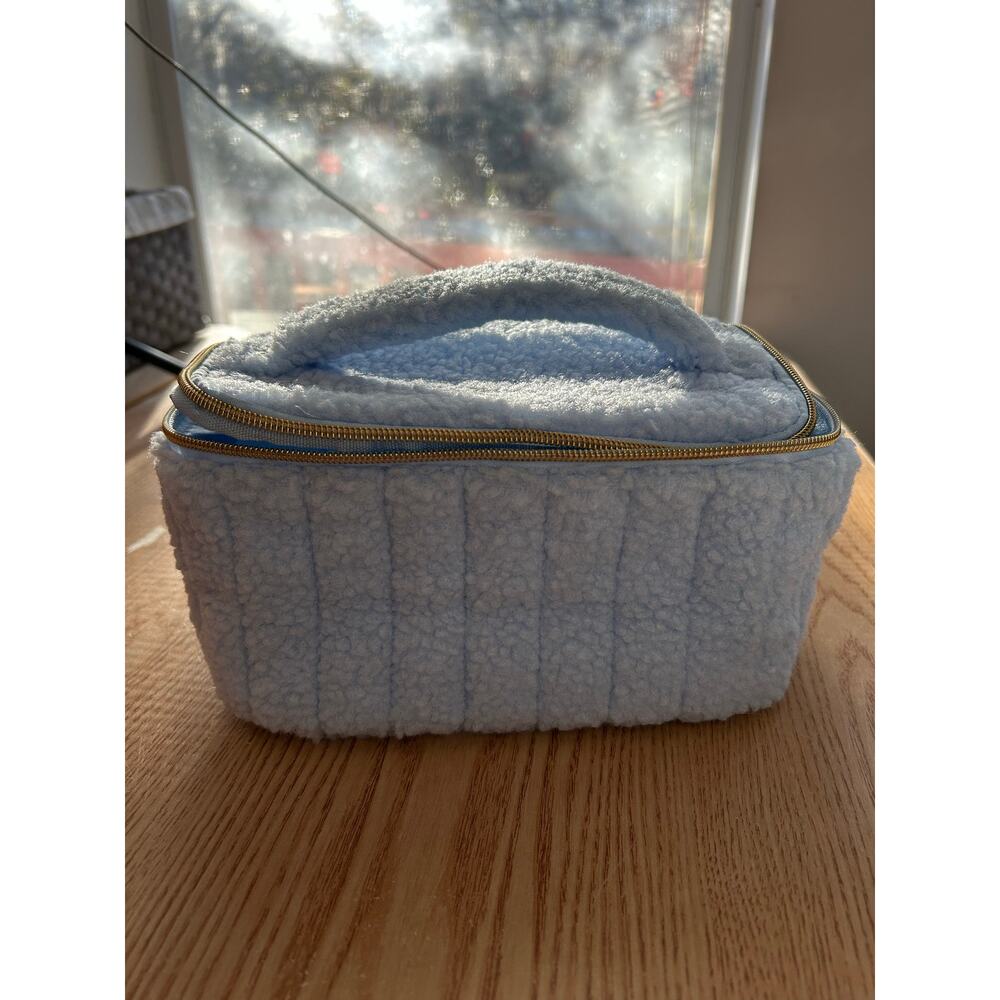 New Vivitar Makeup 💄 Cosmetics Toiletries Bag Fleece Soft Baby Blue